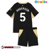 Otroške Nogometnih dresov Manchester City Elliot Anderson #5 Gostujoči 2026-27 Kratki rokavi (+ hlače)
